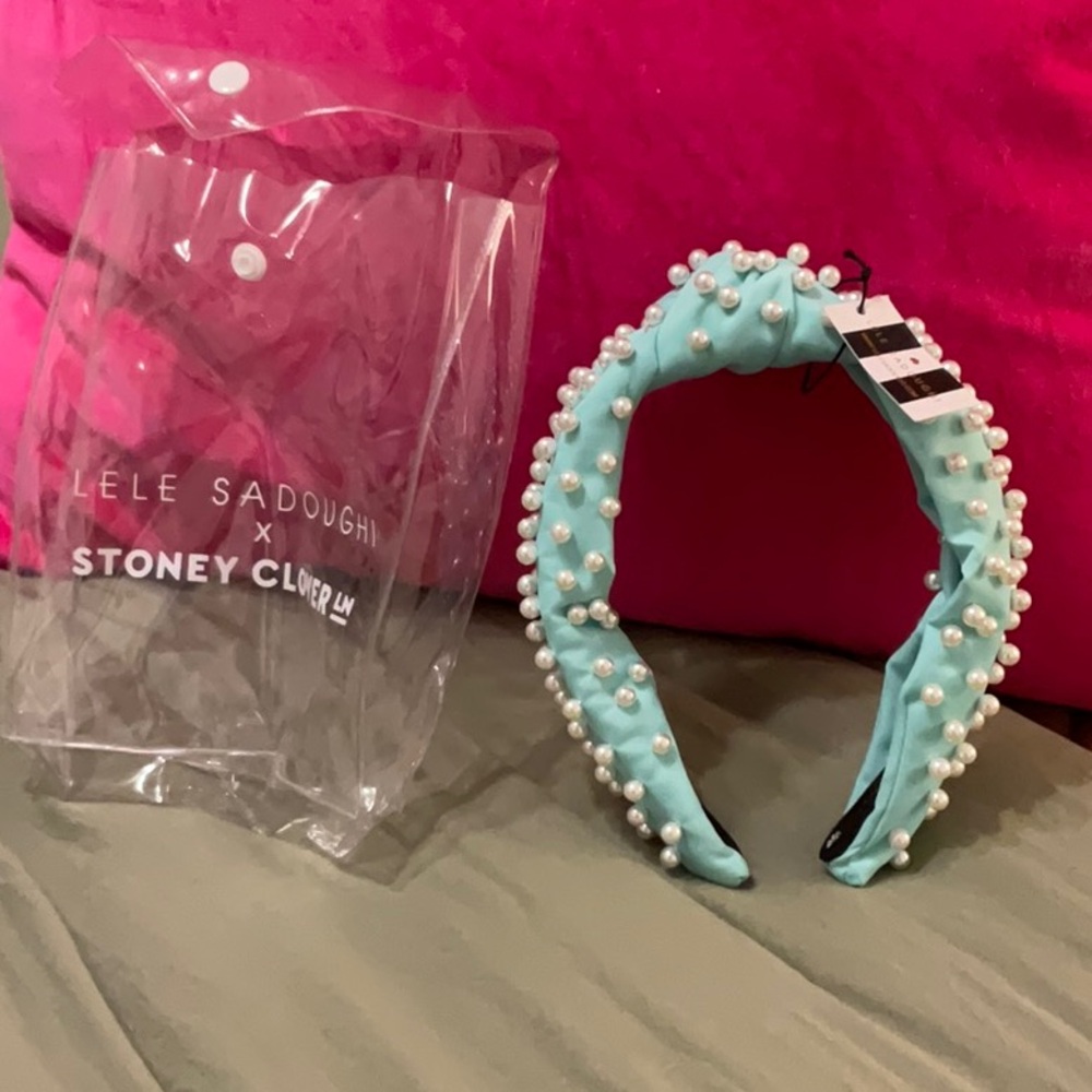 Lele Sadoughi x Stoney Clover Lane Aqua Pearl Headband